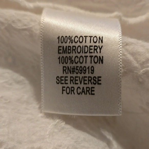 Apt. 9 Embroidered Eyelet Lace White Blouse Women Size 2X - Picture 11 of 14